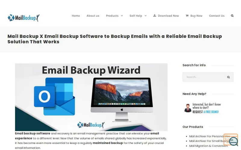 Screenshot of Email Backup Software for Mac