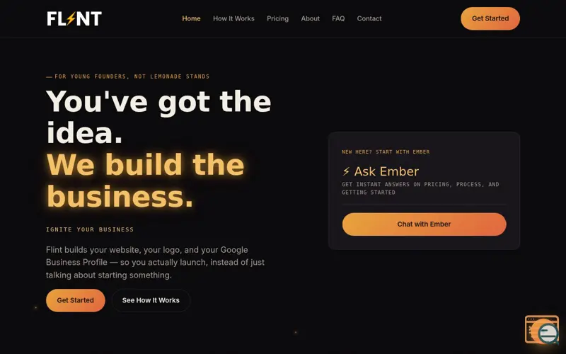 Screenshot of Website & Branding