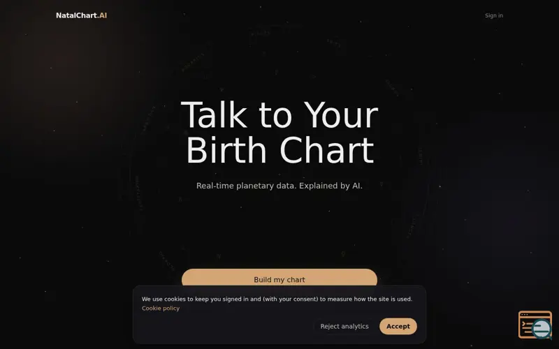 Screenshot of NatalChart.AI