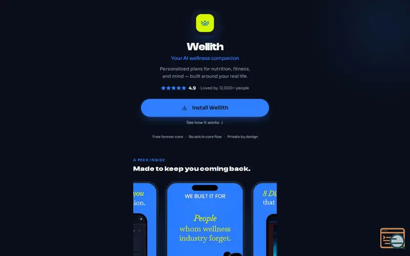 Screenshot of Wellith