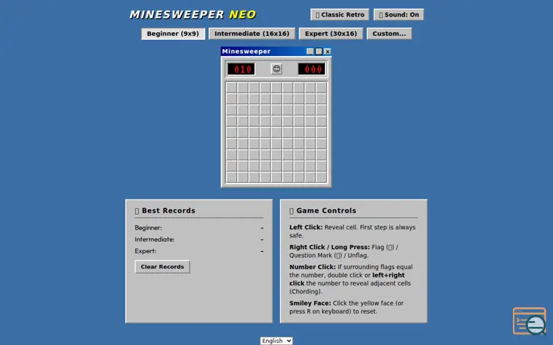 Screenshot of Classic Minesweeper