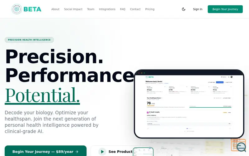 Screenshot of Vitalityaihealth