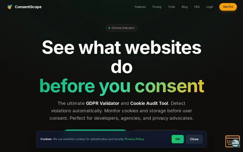 Screenshot of ConsentScope