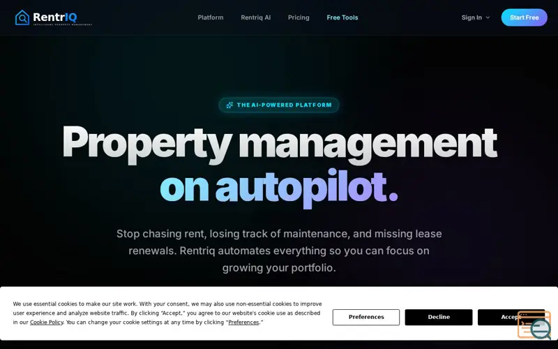 Screenshot of RentrIQ.io