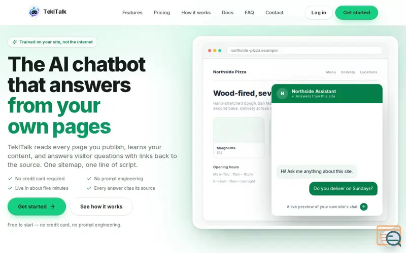 Screenshot of TeklTalk