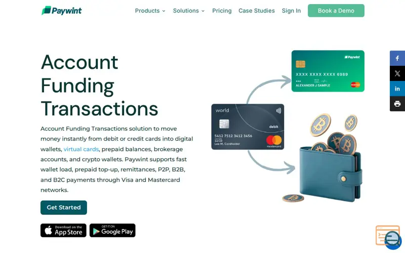Screenshot of Paywint Account Funding Transactions
