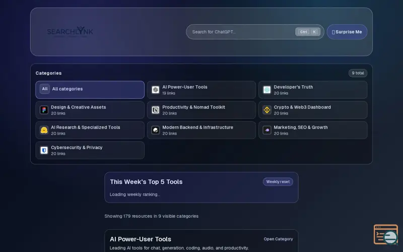 Screenshot of SearchLynk