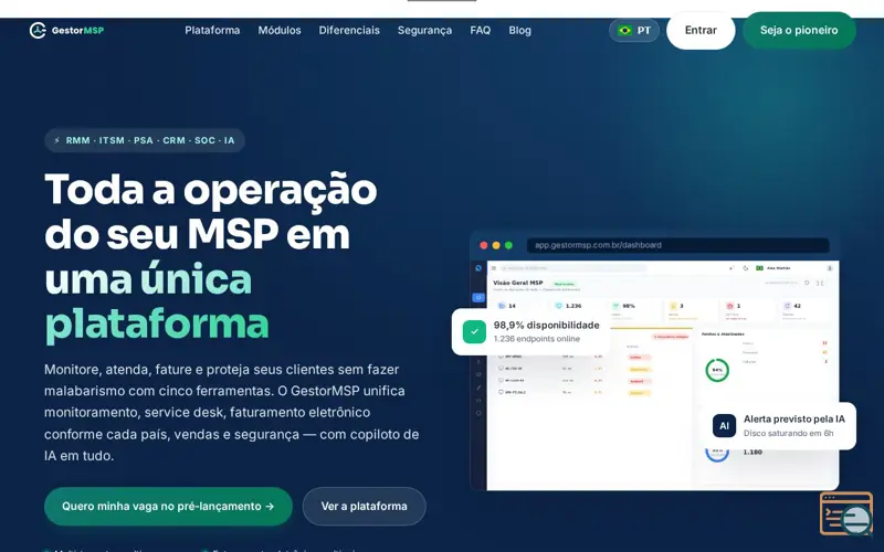 Screenshot of GestorMSP