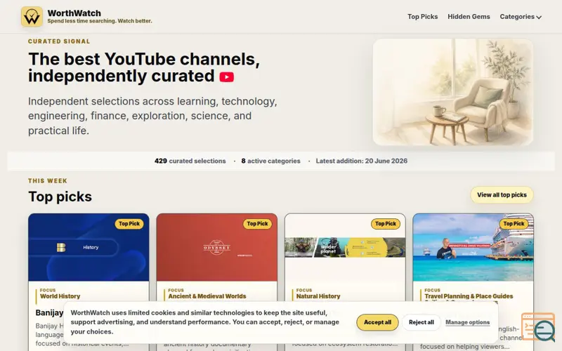 Screenshot of WorthWatch