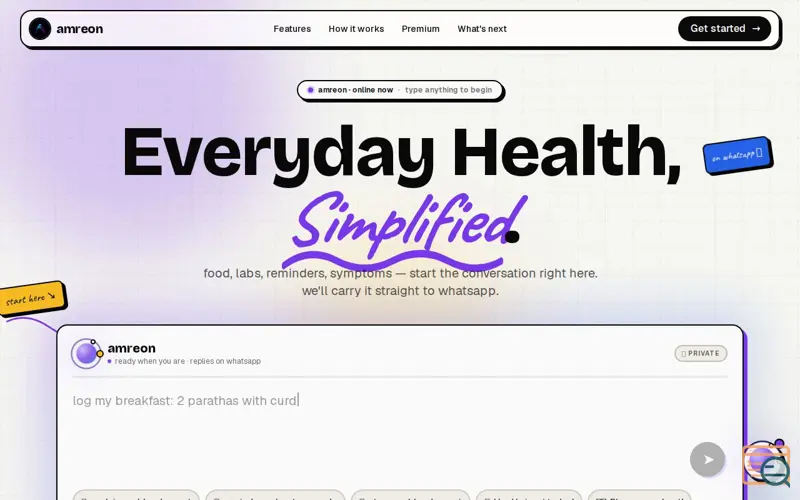 Screenshot of Amreon