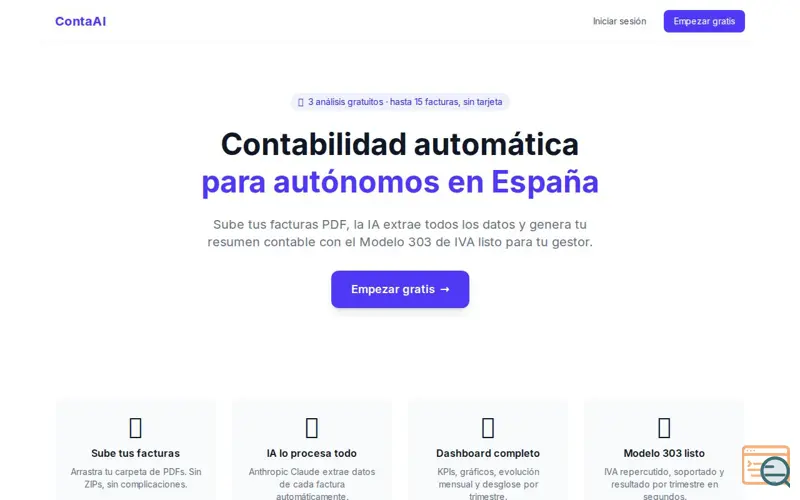 Screenshot of ContaAi