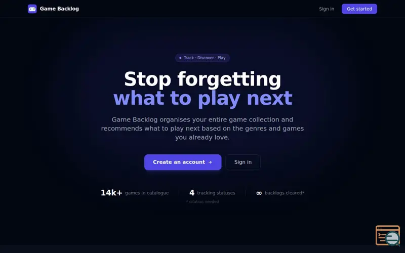 Screenshot of Game Backlog - ivoo.pl