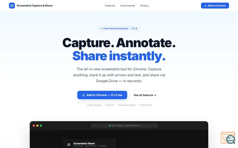 Screenshot of Screenshot Capture & Share