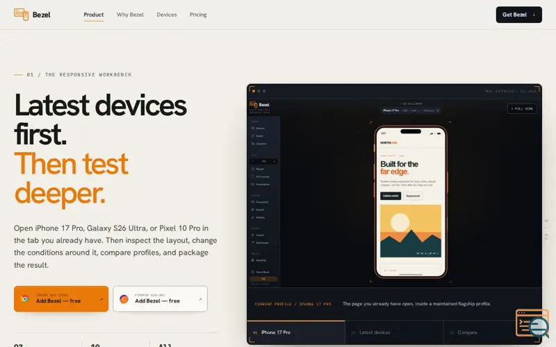 Screenshot of Bezel