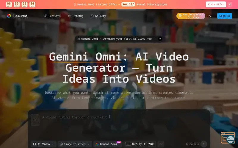 Screenshot of Gemini Omni AI Video Editor Agent