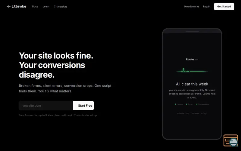 Screenshot of itbroke.dev