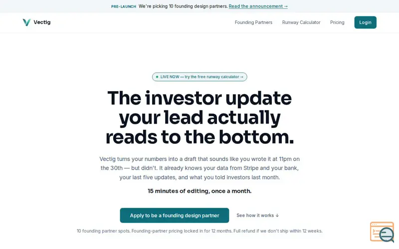 Screenshot of Vectig