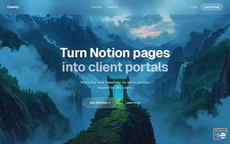 Screenshot of Cliently