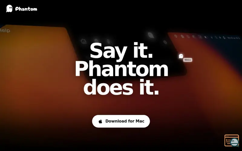 Screenshot of Phantom — Voice-first AI assistant for Mac