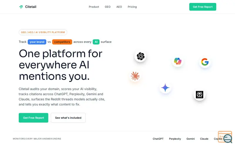 Screenshot of Citetail
