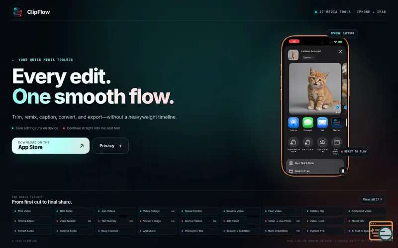 Screenshot of ClipFlow