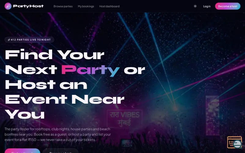 Screenshot of PartyHost