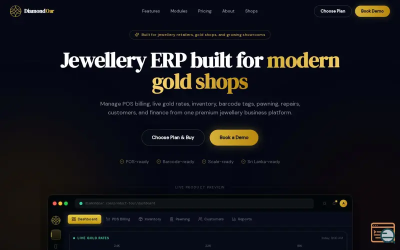 Screenshot of Diamondoar