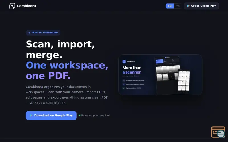 Screenshot of Combinora