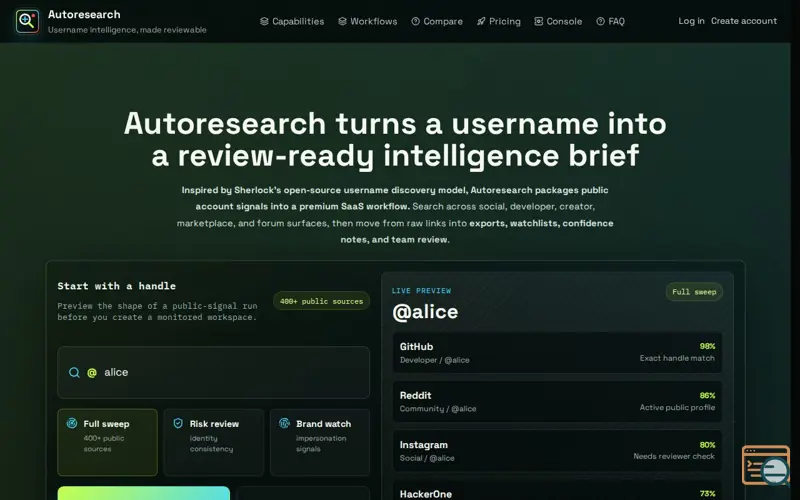 Screenshot of Autoresearch