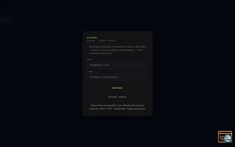 Screenshot of AXIOMA TERMINAL 