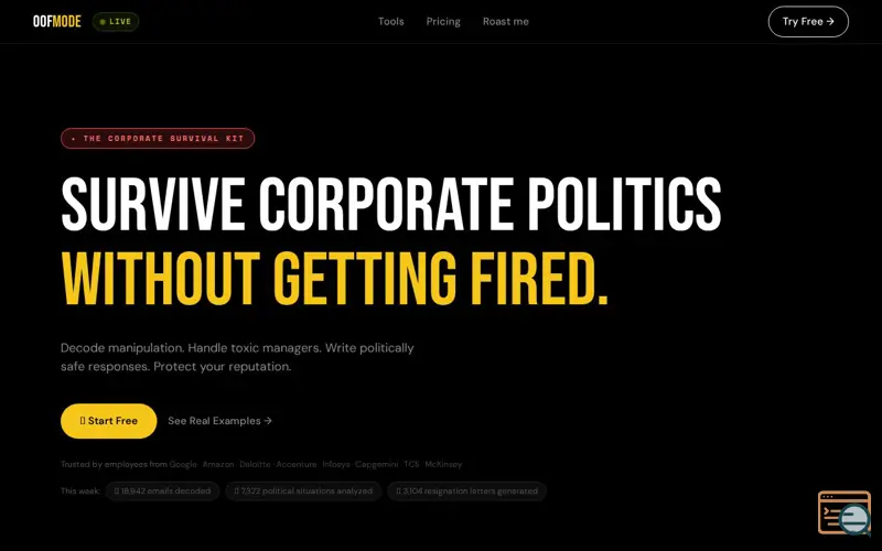 Screenshot of OOFmode — Say What You Actually Mean