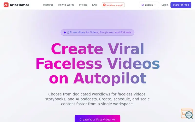 Screenshot of AriaFlow.ai