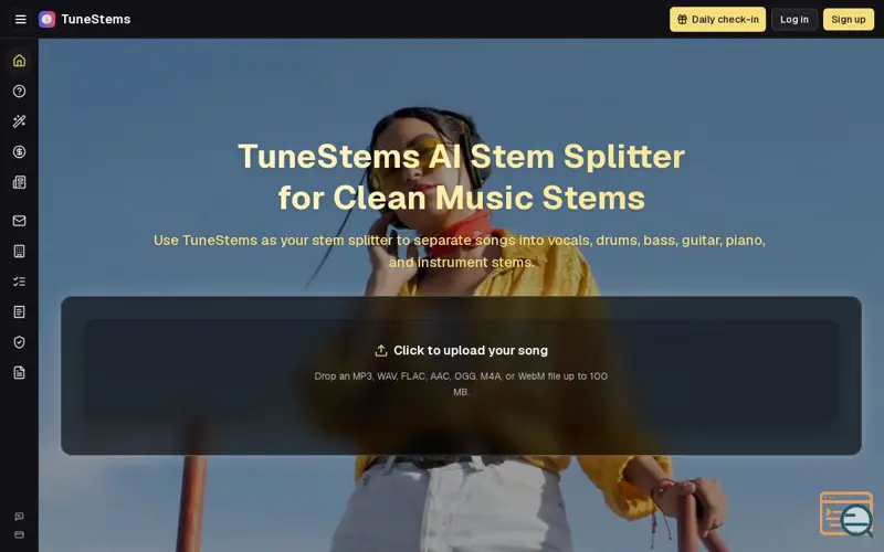 Screenshot of TuneStems