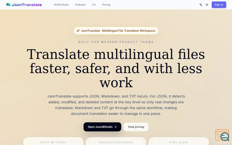 Screenshot of JsonTranslate