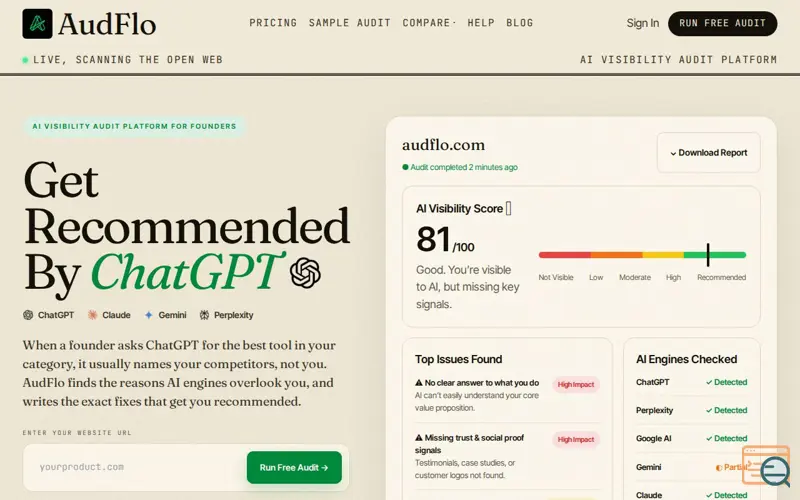 Screenshot of AudFlo