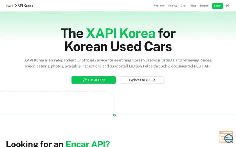 Screenshot of XAPI Korea
