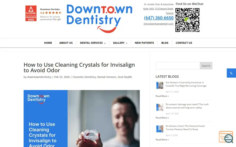 Screenshot of Downtown Dentistry