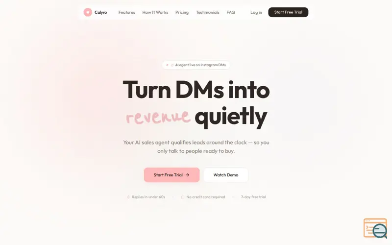 Screenshot of Calyro