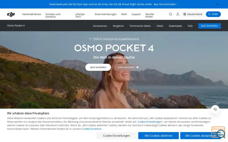 Screenshot of DJI Osmo Pocket 4