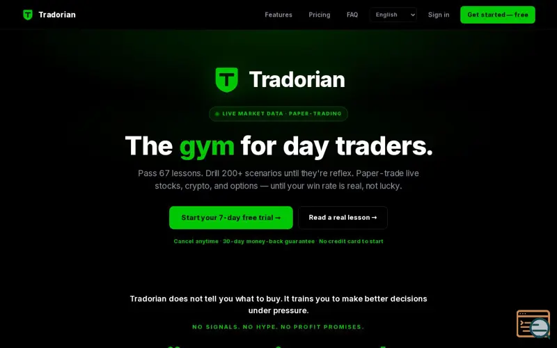 Screenshot of Tradorian