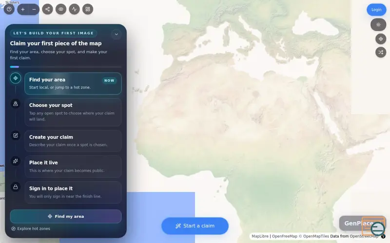 Screenshot of GenPlace ai