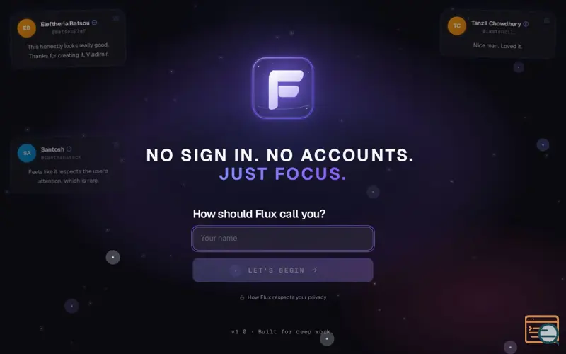 Screenshot of Flux Focus
