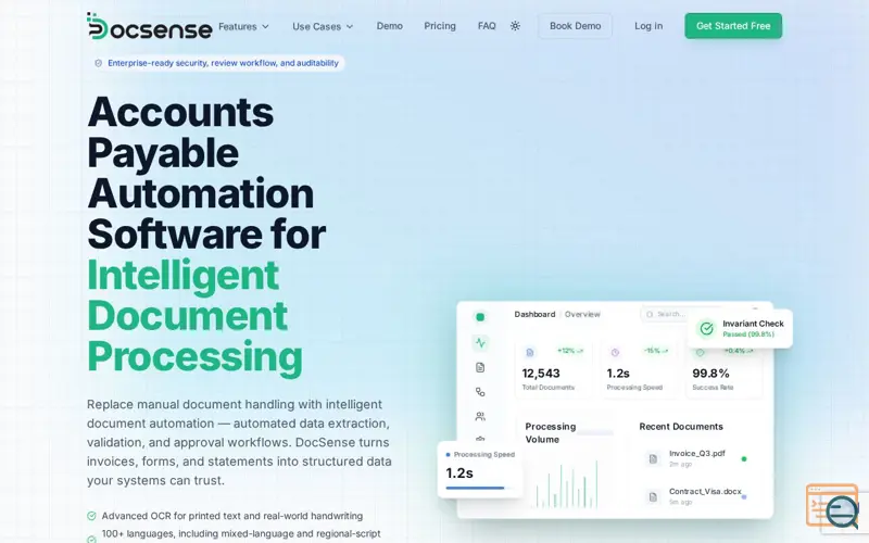 Screenshot of DocSense, a launch using Mautic