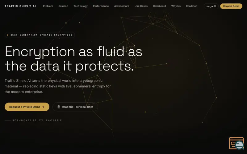 Screenshot of TrafficShield AI