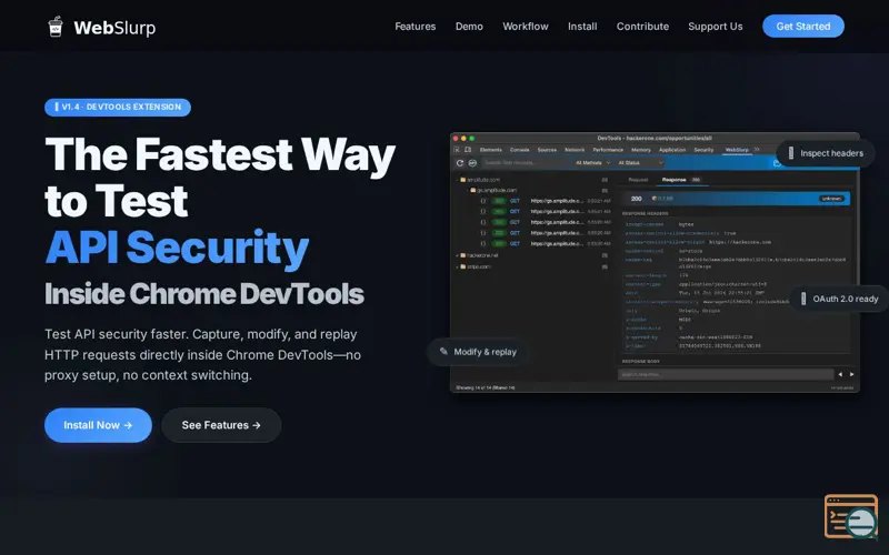 Screenshot of WebSlurp