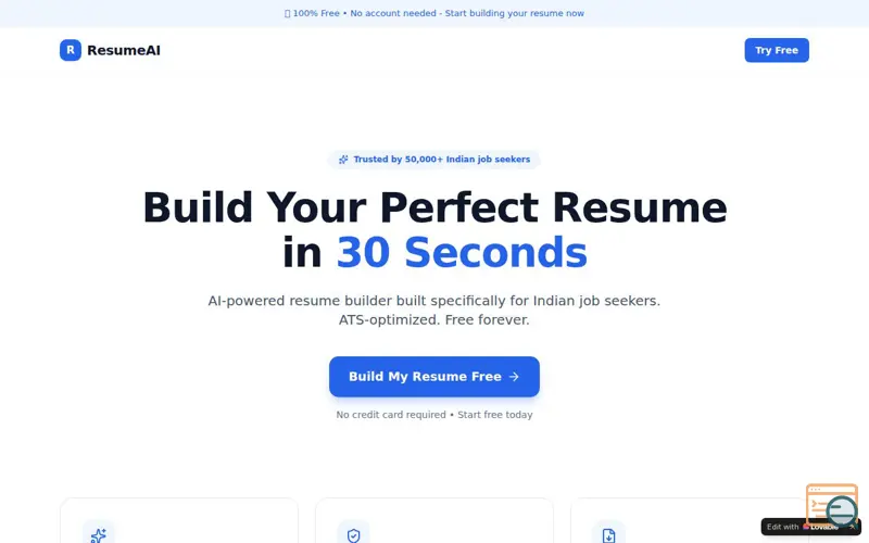 Screenshot of Resume AI