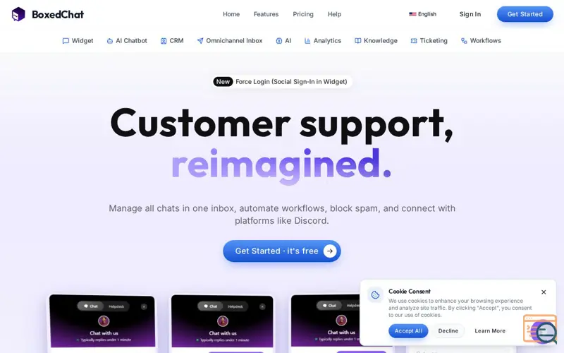 Screenshot of Boxed.chat