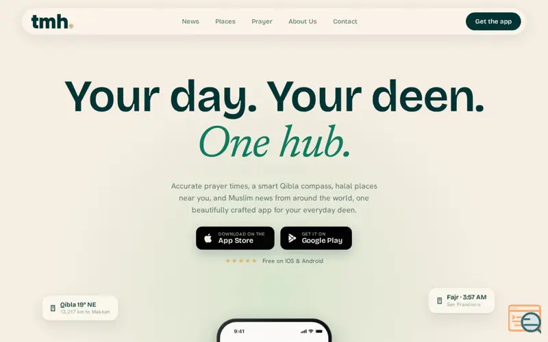 Screenshot of The Muslims Hub (TMH)