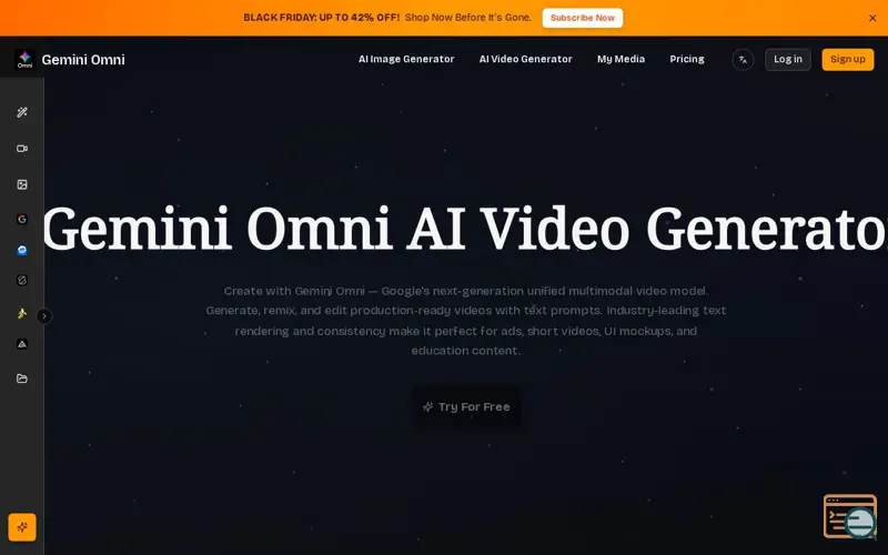 Screenshot of Gemini Omni