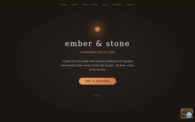 Screenshot of Ember & Stone — Remember you're alive